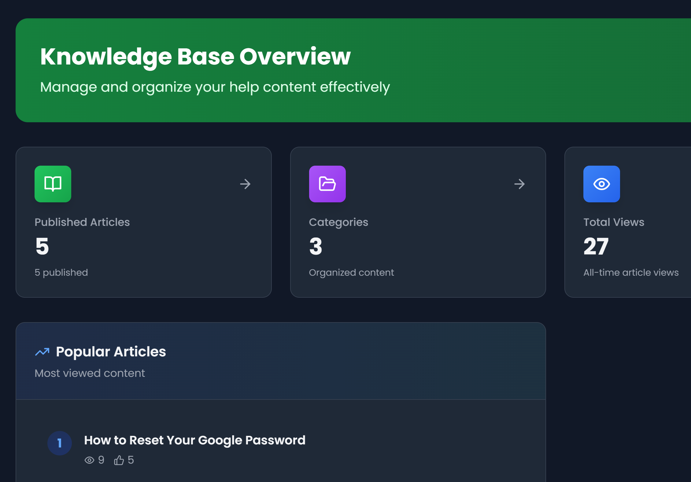 SafariDesk in-app and email notifications view